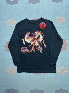 Vintage 90s graphic t shirt long sleeve Jurassic park lost world youth kids L?